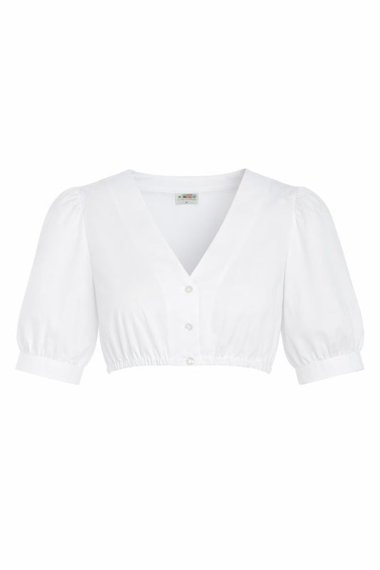 Berwin V-Neck Dirndl Blouse  "Janis" white