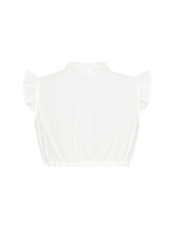 Berwin Sleeveless Dirndl Blouse "Julia"  Ecru