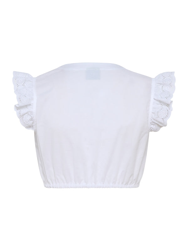 Berwin Short Sleeve Dirndl Blouse "Dana" white