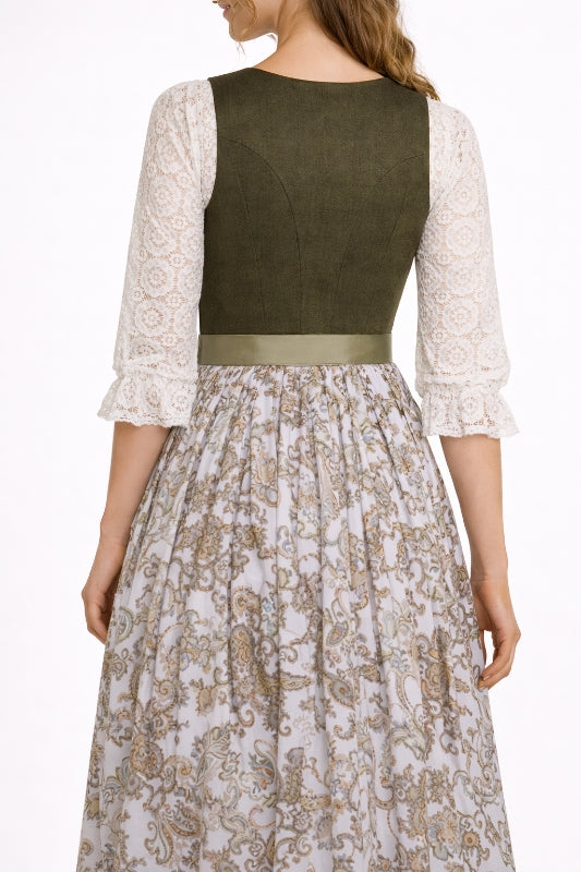 Berwin 3/4 Sleeve Dirndl Blouse "Cassi" ecru