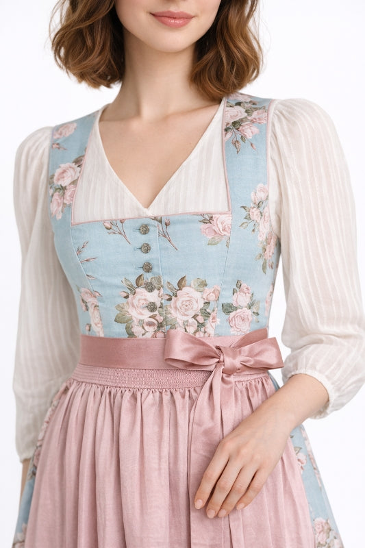 Berwin V-Neck Dirndl Blouse "Crystal" ecru
