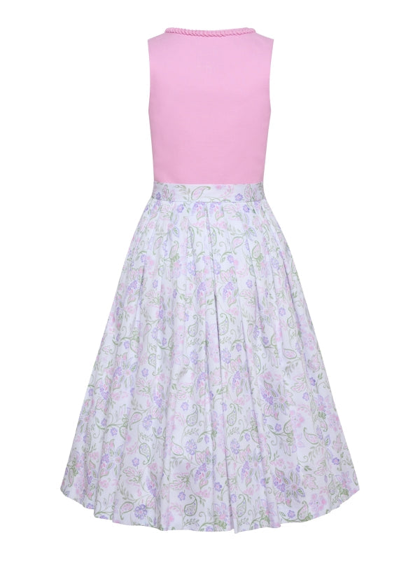 Berwin Long Dirndl 2pcs. 75cm "Pippi" pink/purple